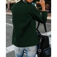 thumbnail image 3 of Women Casual Fall Autumn Zip Up Lightweight Jacket Solid Trenchcoat with Pocket, 3 of 4