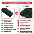 thumbnail image 4 of ELW Premium Suede Cowhide 2-4 oz 1-1.6mm - Soft Full Grain Pre-Cut Side Leather - 1-3 SQ FT 2 PCS,Forest Green - USA Made Silky Buffed Suede Fabric Leather for Car Upholstery, Garments, Furniture, 4 of 9