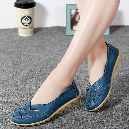 

Fujian manufacturer 44 size bird‘s nest hole shoes flat women‘s sandals summer single shoes Tods leather shoes casual women‘s middle boss