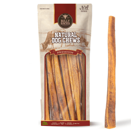 Bully Bunches Premium 12 Inch Jumbo Bully Stick - 10 Pack