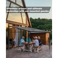 thumbnail image 4 of Lumiparty 12'x14' Outdoor Wall Mounted Gazebo, Hardtop Pergola, Aluminum Frame Awnings Lean-to Patio Pergola for Backyard Deck, 4 of 8