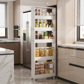Whitmor Kitchen Storage/Microwave Cart-Wood & Chrome - Length
