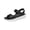 Black, variant on Bixock women's Sandals,Wedge Sandals for Women Solid Color Open Toe with Hook and Loop Closure for Beach Sandals