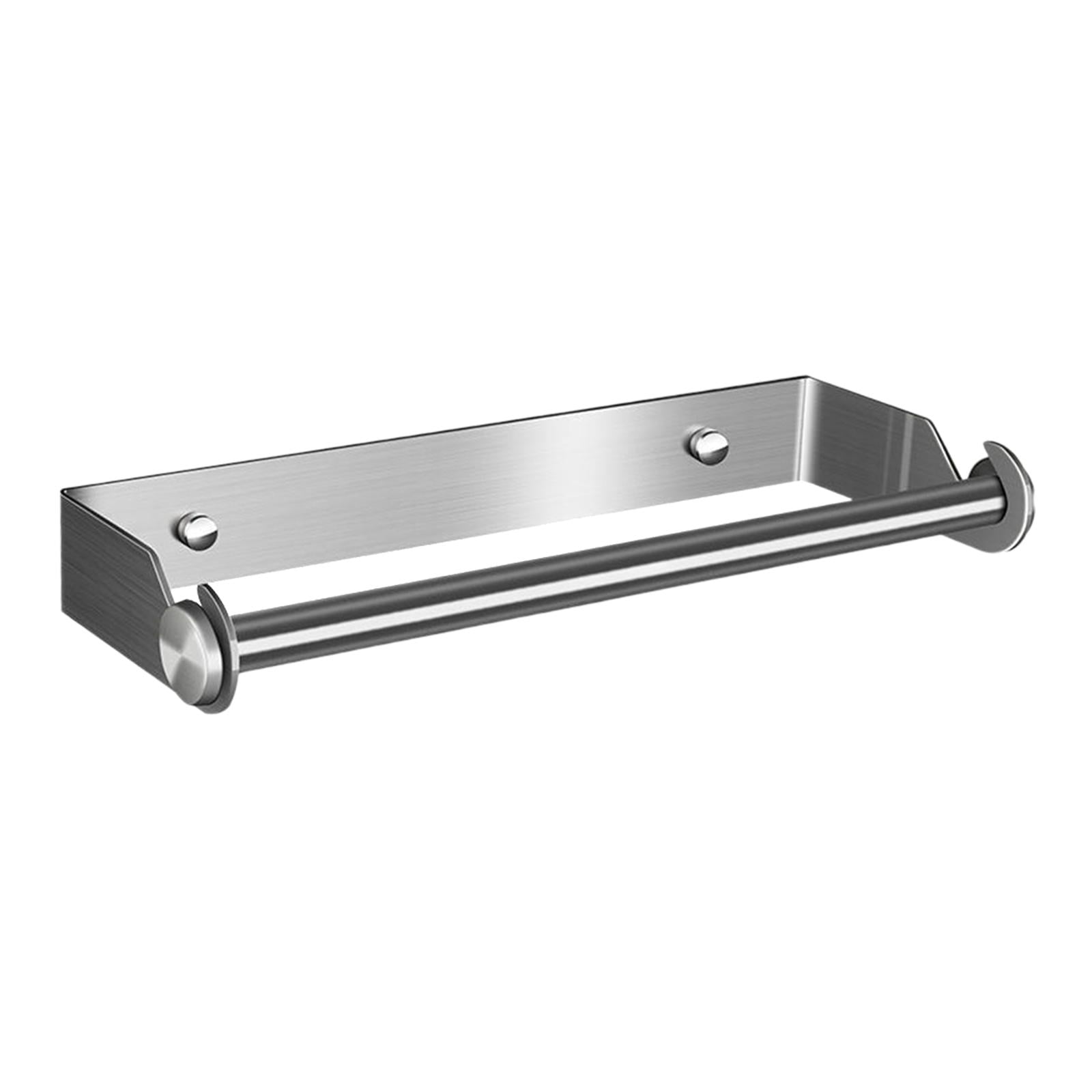 Baoblaze Paper Towel Holder Heavy Duty Wall Mounted for Office Bathroom Under Cabinet A