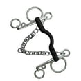 thumbnail image 2 of Horse Bit W/Curb Hooks Chain Roller Cheeks Training Harness for Training Equipment Equestrian, 2 of 8