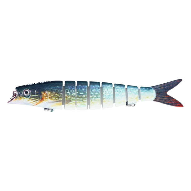 Xihbxyly Cebo de Pesca, Diseño Realista de Ojos 3D, Acción de Natación Multiarticular En Forma de S, Plástico Abs Resistente, Cavidad de Acero para Lances Largos, Anzuelos Antioxidantes, Pesca En Mar