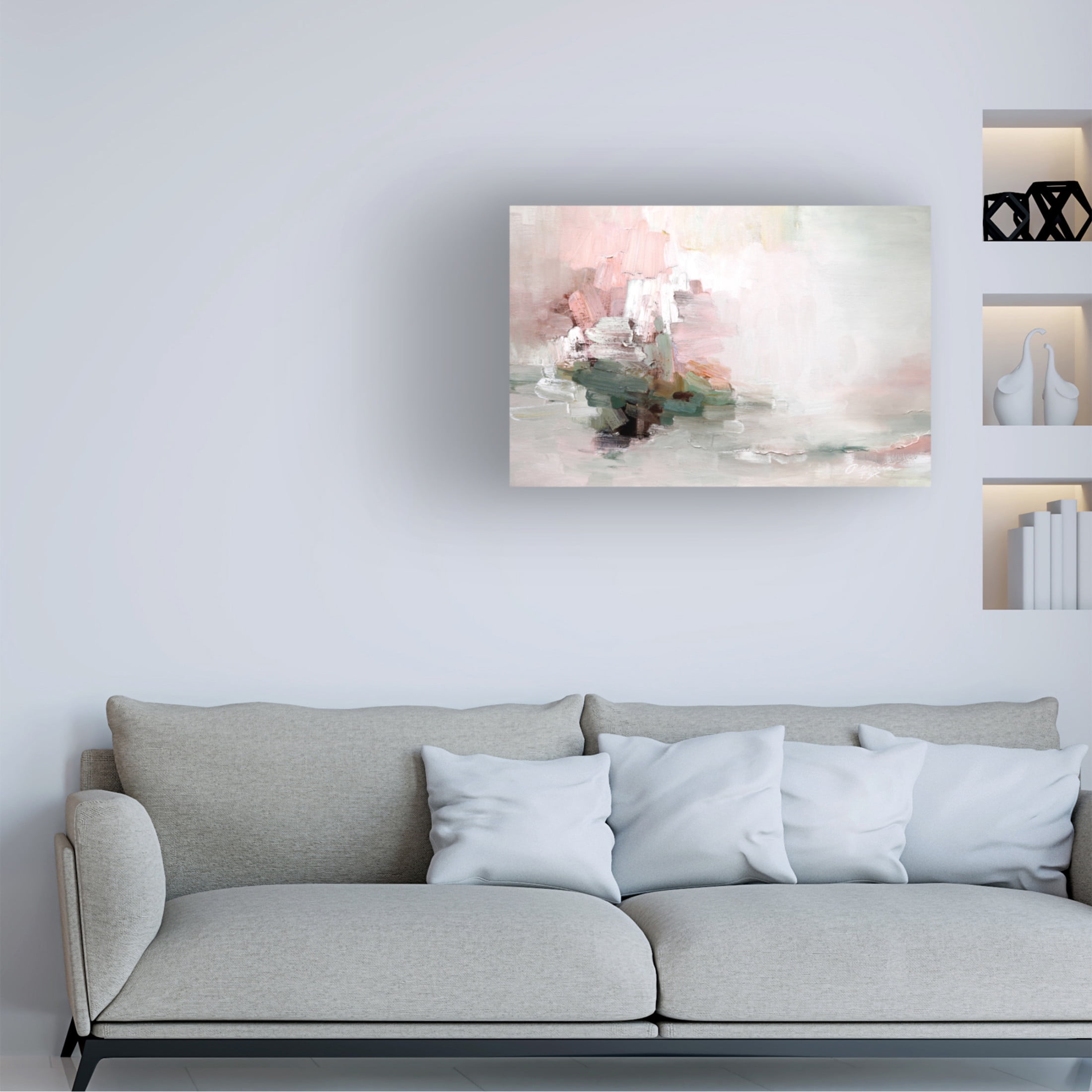 Canvas Wall Art - Rebecca Fox 'Totally Happy' Wall Art for Living Room, Bedroom, or Office Décor by Trademark Fine Art - 47 x 30 Inches