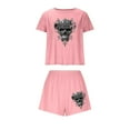 thumbnail image 7 of Censtreet Women's Pajama Sets Halloween Short Sleeve Pjs 2 Piece Top and Shorts Sleepwear Comfy Soft Lounge Sets S-XL, 7 of 7