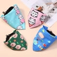thumbnail image 3 of Pet Triangle Scarf - Creative Pattern - Mini Bells Design - Breathable Polyester - Cat Cartoon Print Saliva Towel - Pet Accessories, 3 of 8