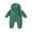 Green, variant on YASUTNKS Baby Girls Boys Autumn Jumpsuit Long Sleeve Hooded Solid Color Casual Oblique Zipper Romper