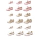 thumbnail image 3 of Qarigey Zapatos Niña Flores Blancas Ribetes Suaves Correa Ajustable Disponibles En Tallas Zapatos Niños Blancos Calzado Oro 32/19.5 cm, 3 of 6