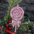 thumbnail image 5 of JeashCHAT Christmas Lollipop Ornaments, Glitter Plastic Lollipop Shaped Hanging Pendant, Candy Christmas Tree Ornaments Holiday Party Christmas Tree Decorations, 5 of 6