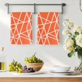 thumbnail image 3 of Orange Geometric Kitchen Towels Set of 3, Abstract Stripes Modern Simple Absorbent Dish Towels for Kitchen, Microfiber Hand Towel, Quick Drying Tea Towel for Cleaning Decorative Dishcloths, 3 of 7