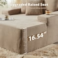 thumbnail image 5 of XIZZI Modular Sectional Sofa Couch Set, Deep Seat L-Shape Upholstered Couch & Large Sofa Bed, Modern Minimalist Couches for Living Room, Bedroom, Left Chaise, Camel - Corduroy Fabric, 5 of 11