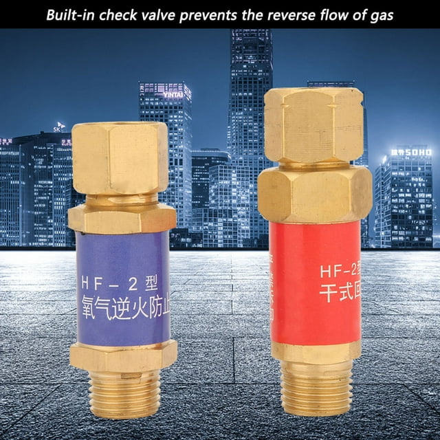 Oxygen Acetylene Check Valve, Oxygen Acetylene Flashback Arrestor, Dry Type MPa M14 For Home Gas Welding Equipment