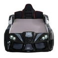 thumbnail image 2 of Furniture of America Sonet Plastic Twin Race Car Bed with LED Light in Black, 2 of 11