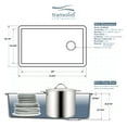 thumbnail image 4 of Transolid Radius Granite 31-in Undermount Kitchen Sink Kit with Grids, Strainers and Drain Installation Kit in Espresso, 4 of 7