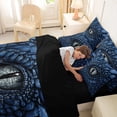 thumbnail image 4 of Erosebridal Dragon Eye Twin Bedding Sets, Black Blue Bedding Comforter Set, Black Reversible, 7-Piece, 4 of 6