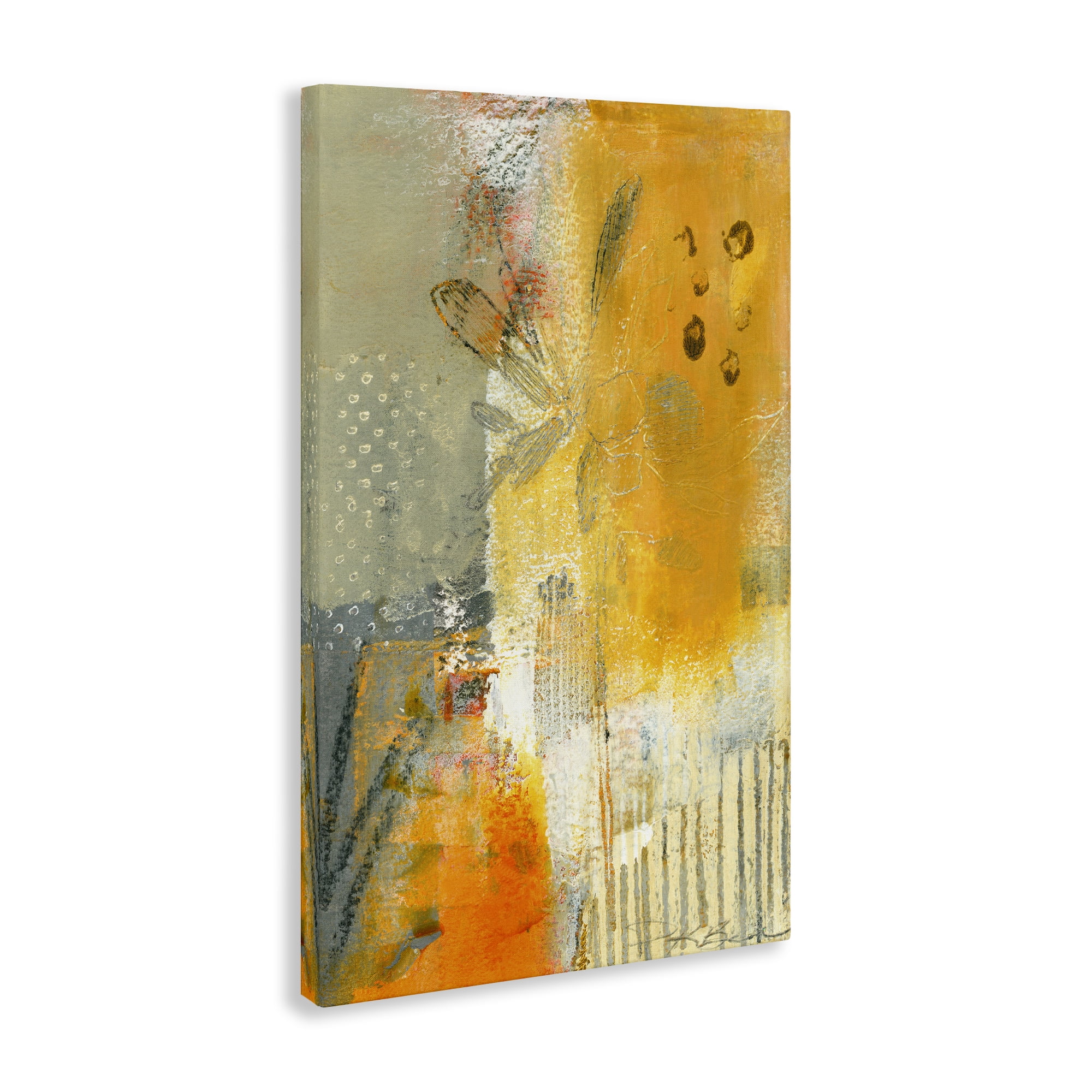 Stupell Industries Complex Rustic Abstraction Abstract Painting Gallery Wrapped Canvas Art Print Wall Art, 24 x 36