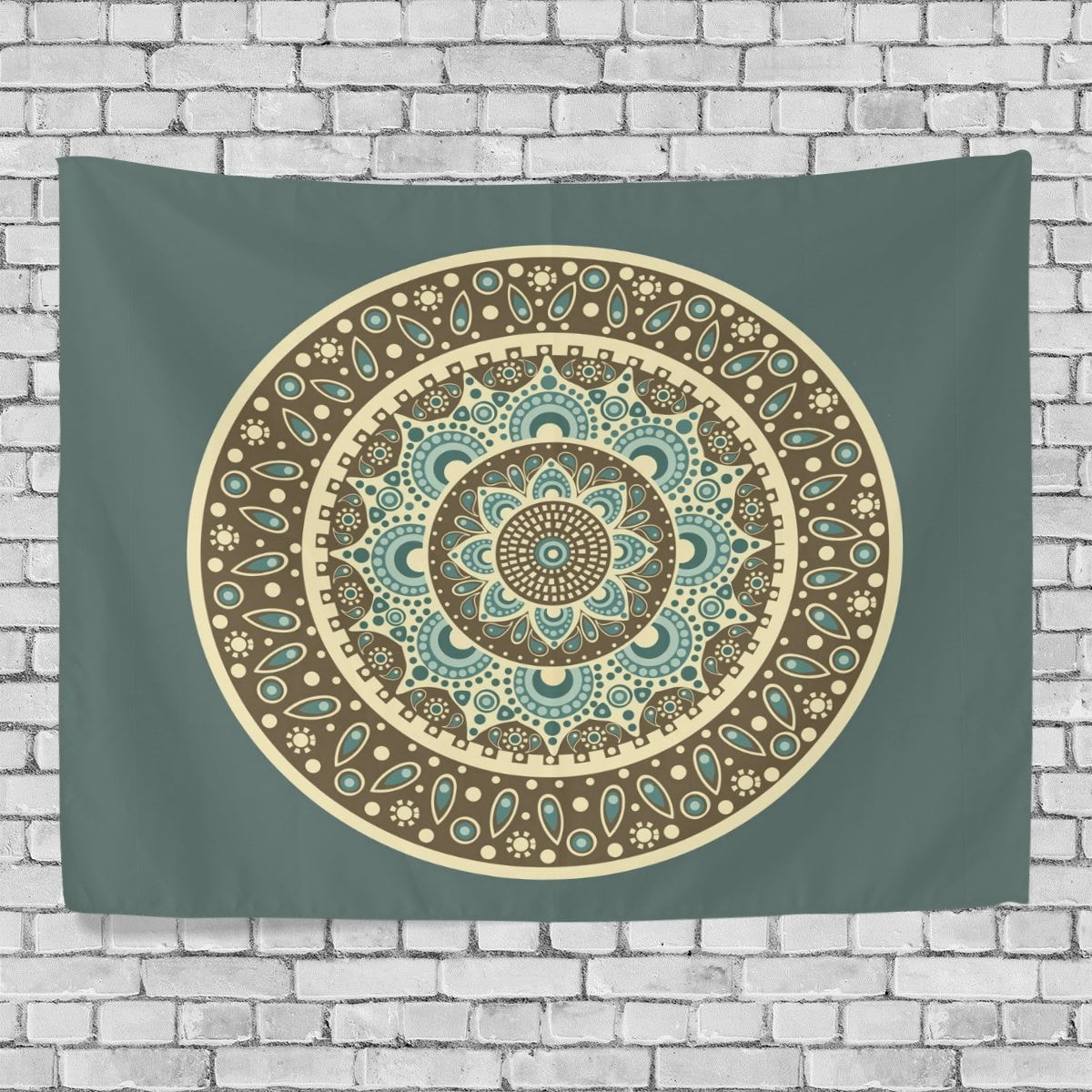 MYPOP Retro Circle Flower Mandala Bohemian Tapestry Wall Decor Living Room Dorm Tapestries 60 x