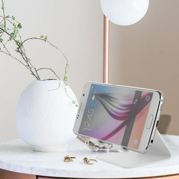 Milisten Triangular Lever Design Phone Bracket White Plastic 1 Pc