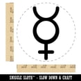 thumbnail image 2 of Mercury Unisex Gender Symbol Self-Inking Rubber Stamp Ink Stamper - Blue Ink - Large 1-1/2 Inch, 2 of 7