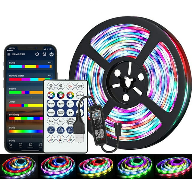 Music Sync Color Changing Strip Lights App Control RGB Strip for Room Home Party Decoration
