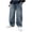 Blue, variant on Teen Boys Jeans Size 16-18 Children's Solid Color Leisure Sports Fleece-Lined Warmth Wide Leg Pants Full Length Pants Pants