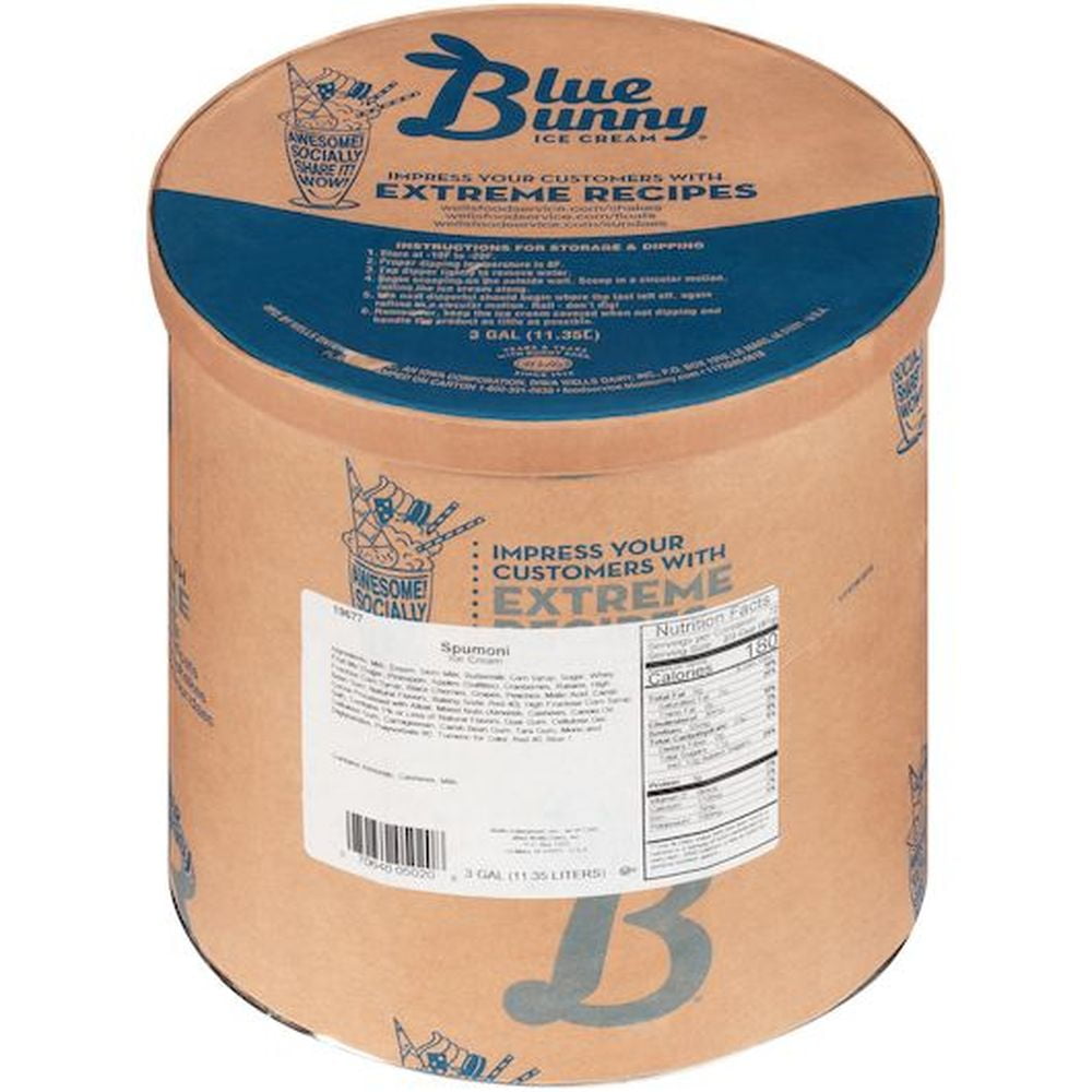 Blue Bunny Premium Spumoni Ice Cream, 3 Gallon Tub