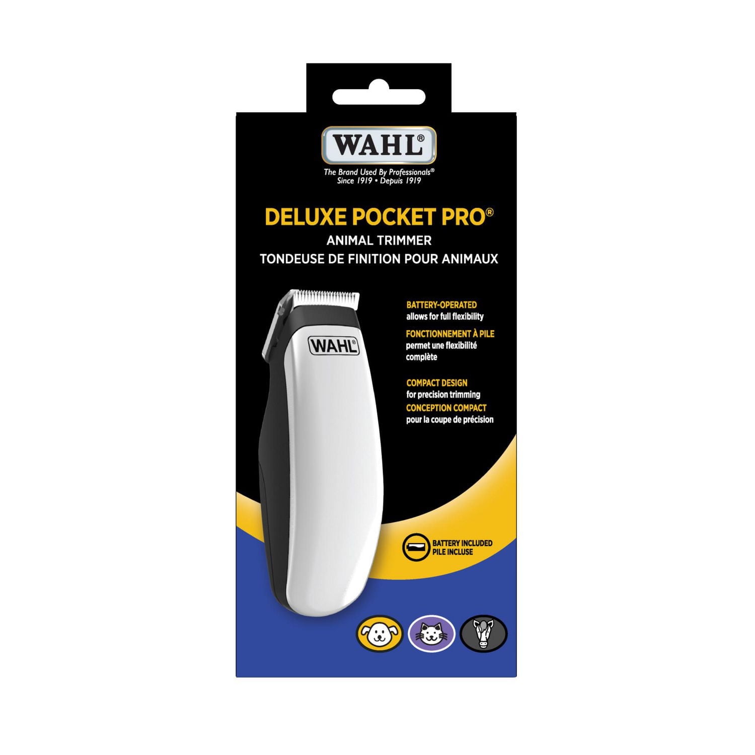 Deluxe Pocket Pro Touch up Trimmer for Dogs and Cats Wahl, Trim around eyes, ears & paws