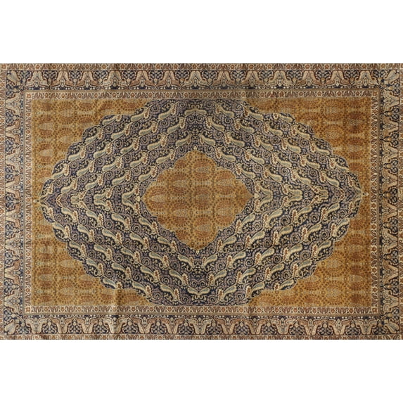 Ahgly Company Indoor Rectangle Traditional Brown Persian Area Rugs, 7' x 9'