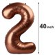thumbnail image 2 of Globo número 2 marrón oscuro de 40 pulgadas Upgesy, 2 of 7