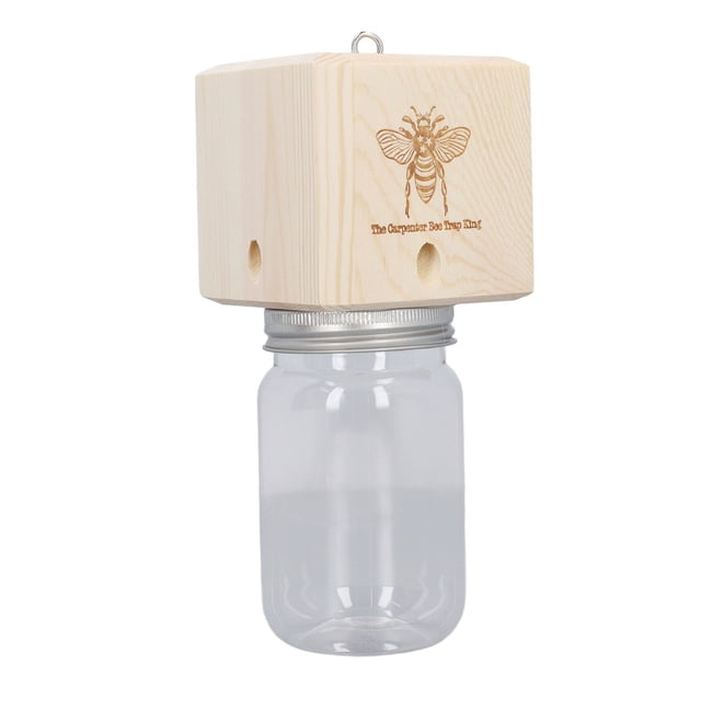 Trampa Para Abejas De Carpintero, Colgante, Mano De Obra Fina, Trampa Para Abejas De Carpintero De Madera, Decoración Funcional, Segura Para Terrazas De Aleros