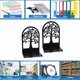 thumbnail image 5 of Sujetalibros para estanterías, sujetalibros de metal para libros de oficina en el hogar, soporte para estanterías, decoración del hogar, tapones para libros, soporte para libros, sujetalibros de, 5 of 5
