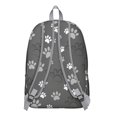 thumbnail image 3 of Grey Dog Paw Footprint Backpack for School,Cute School Bag,Schoolbag with Adjustable Shoulder Straps & Padded Back,15.7"x11.8"x5.5", 3 of 5