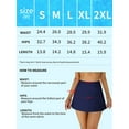 thumbnail image 5 of Charmo Women Solid Split Swim Skirt Built in Shorts High Waisted Swim Bottoms, 5 of 5