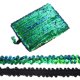 thumbnail image 1 of Uxcell 1-Pack Elastic Sequins Trim, 11 Yards 0.8 Inch Sequin Trim 2 Row for Craft Sewing Trimming [Purple Green], 1 of 1