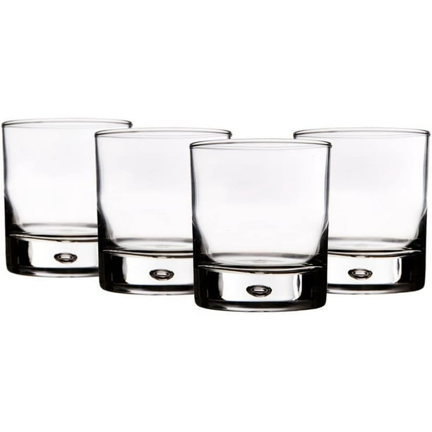 Red Series 10 Oz. Bubble-bottomed Round Cut Drinking Glasses, Set of 8 ...