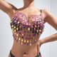 thumbnail image 1 of Cadena para el cuerpo con traje sexy para mujer, cadena para el cuerpo radiante personalizada con lentejuelas de verano (rojo fantasía), 1 of 5