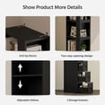 thumbnail image 5 of LAUSAINT HOME Bathroom Storage Cabinet, Tall Thin Black Storage with Adjustable Shelves & 3-level Drawers for Home, Kitchen, 5 of 10