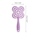 thumbnail image 2 of Unique Bargains 1 Pc Solid Four-leaf Clovers Hollow Comb Hair Brush Purple ABS, 2 of 6