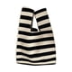 thumbnail image 2 of 3x Bolso De Mano De Punto Para Mujer Bolso De Hombro Informal Liviano Para Mujer Para Vacaciones Trabajo Raya, 2 of 8