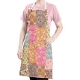 thumbnail image 5 of Pioneer Flower Floral Print Pattern Apron-Garden Aprons for Women with Pockets-Cotton Linen Waterproof Kitchen Cooking Gardening Aprons Adjustable for Kitchen,Cooking,BBQ and Salon 33x27 Inch, 5 of 7