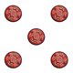 thumbnail image 1 of Matsuzay Posavasos para bebidas, tapete étnico para taza de té, almohadilla bordada, almohadillas aislantes, rojo brillante Type2 NO2, 1 of 6