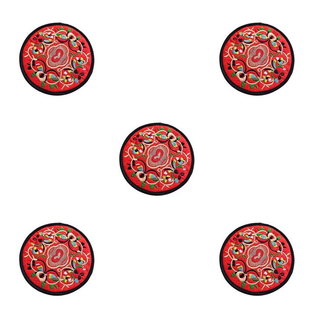 Bearachild Posavasos para bebidas, tapete étnico para taza de té, almohadilla bordada, almohadillas aislantes, decoración de para amigos, Type8 NO8