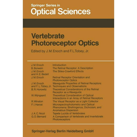 Springer Optical Sciences Vertebrate Photoreceptor Optics, Book 23, (Paperback)