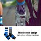 thumbnail image 2 of Calcetines deportivos negros y azules duraderos y transpirables para senderismo, carreras, escalada y deportes, 2 of 8