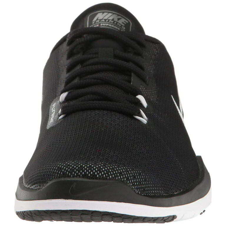 Nike Women's Flex Supreme TR 5 Cross Shoes (Black/White/Pure Platinum, M -