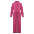 thumbnail image 3 of ranrann Kids Coveralls Girls Boys Mechanic Costume Long Sleeve Cargo Jumpsuit Flightsuit Hot Pink 12, 3 of 6