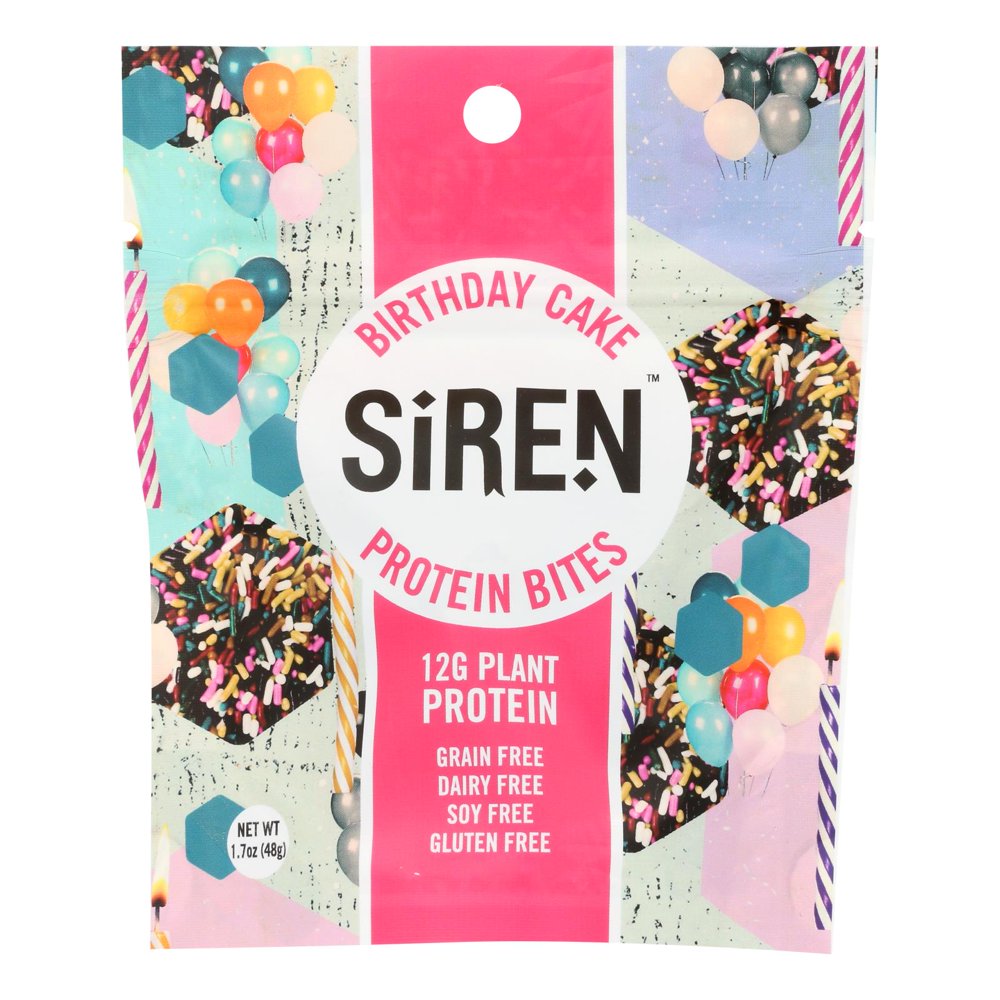 Siren Protein Bite Birthday Cake Case Of 10 48 Grm